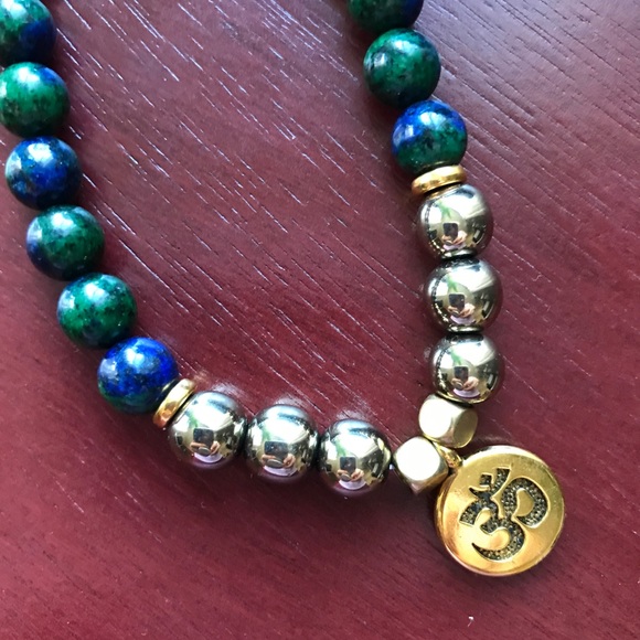 Genuine Azurite Gemstone Mala - Picture 2 of 5